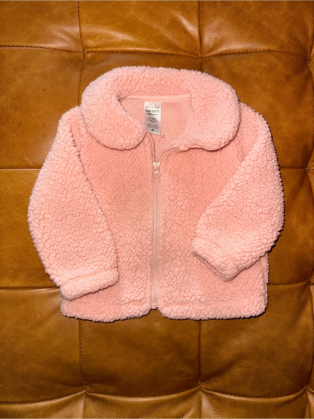 Baby Girl Carter's Plush Pink Sherpa Zip Jacket